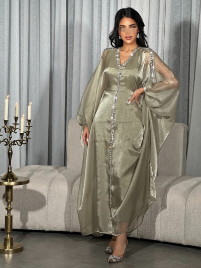 Olive Green Organza
