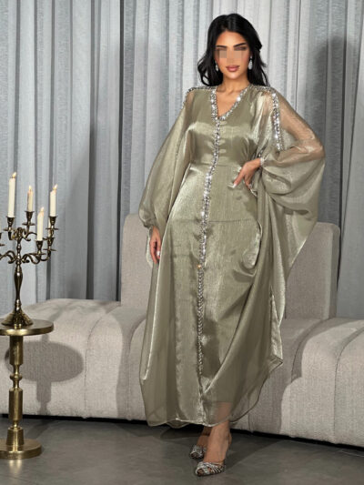Olive Green Organza